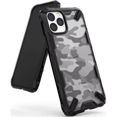 Ringke Fusion X Camo und TPU Army Print Case f&uuml;r iPhone 11 Pro - Schwarz