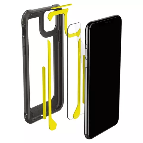 Spigen Gauntlet TPU Air Cushion H&uuml;lle f&uuml;r iPhone 11 Pro Max - Transparent Schwarz