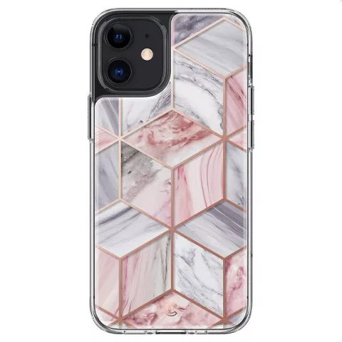 Spigen Cyrill Cecile TPU mit Air Cushion Marble Case f&uuml;r iPhone 12 mini - Pink