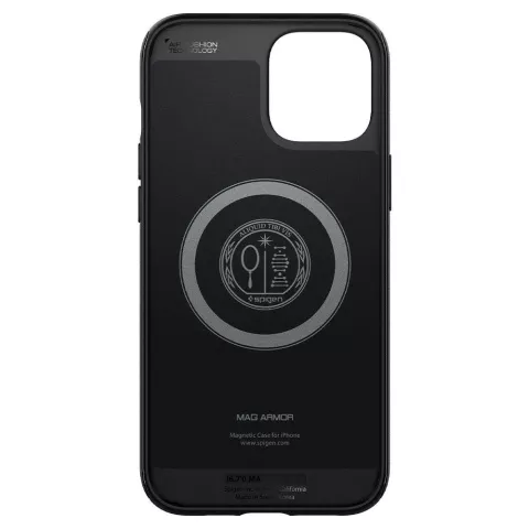 Spigen Armor Magnetic Ring TPU mit Air Cushion H&uuml;lle Kompatibel mit iPhone 12 und iPhone 12 Pro - Schwarz