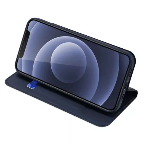 DUX DUCIS Slimline Wallet Kunstlederh&uuml;lle f&uuml;r iPhone 13 mini - Blau