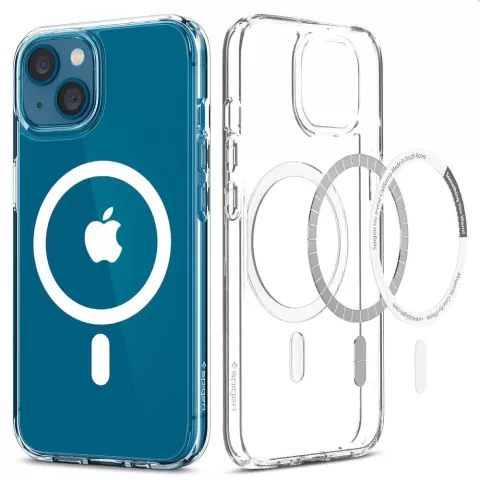 Spigen Ultra Hybrid Magnetic Ring TPU mit Air Cushion H&uuml;lle Kompatibel mit iPhone 13 mini - transparent