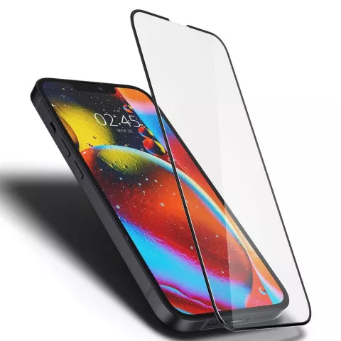 Spigen Displayschutz Full Cover Glas Displayschutz Kompatibel mit iPhone 13 mini - Schwarz