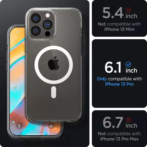 Spigen Ultra Hybrid Magnetisch TPU Air Cushion H&uuml;lle f&uuml;r iPhone 13 Pro - Transparent