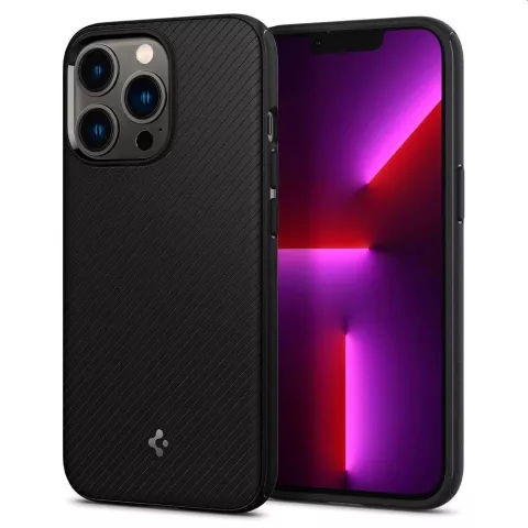 Spigen Armor Magnetic Ring TPU mit Air Cushion H&uuml;lle Kompatibel mit iPhone 13 Pro Max - Schwarz