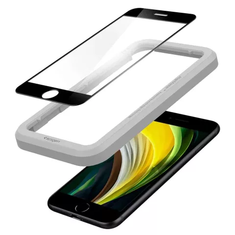 Spigen AlignMaster Full Cover Glass + Frame Displayschutzfolie Kompatibel mit iPhone 7, 8 und SE 2020 SE 2022