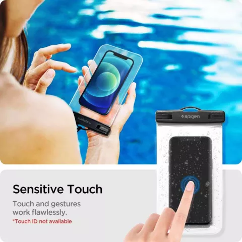 Spigen A601 Universelles wasserdichtes Geh&auml;use - Transparent 2er-Pack