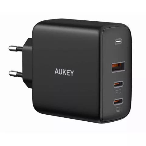 Aukey Netzteil Duo 90W USB-C und USB-A Ladeger&auml;t PD 3.0 - Schwarz