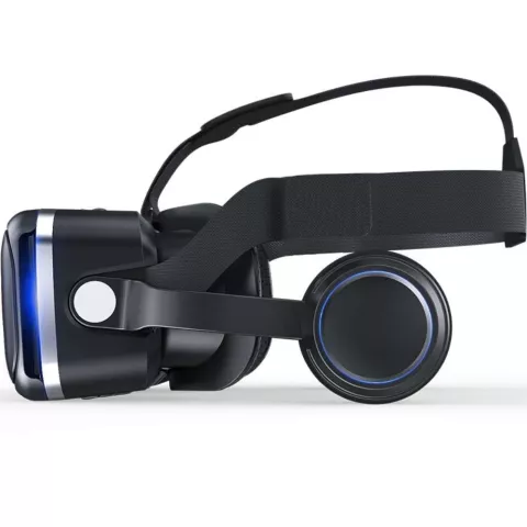 VR SHINECON Virtual Reality Brille mit Kopfh&ouml;rer f&uuml;r 4-6 Zoll Smartphones - Schwarz