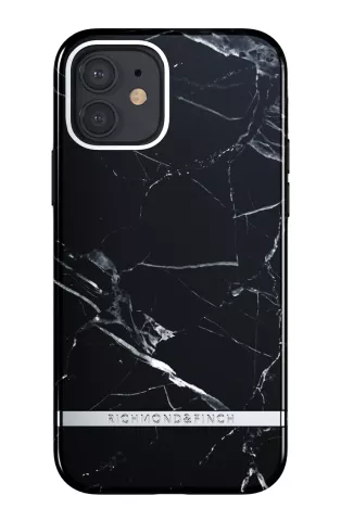 Richmond &amp; Finch Black Marble Solid Marble Case f&uuml;r iPhone 12 und iPhone 12 Pro - Schwarz