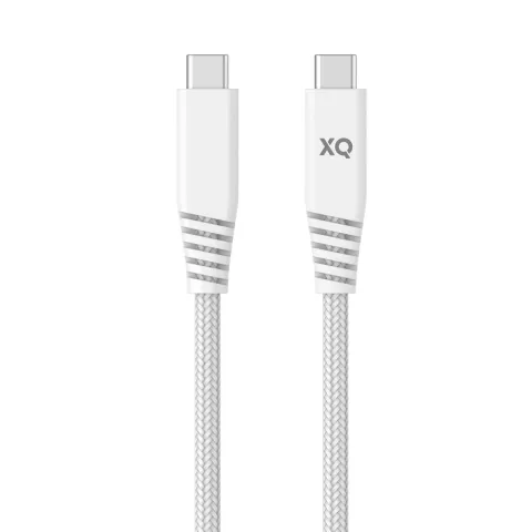 Xqisit Kabel Extra stark geflochten USB-C auf USB-C 3.1 PD 60W 2 Meter - Weiss