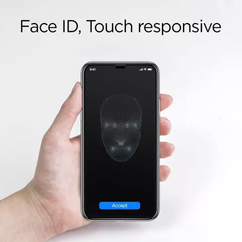 Spigen Glass FC HD Displayschutzfolie Kompatibel mit iPhone X XS und 11 Pro - Schwarz