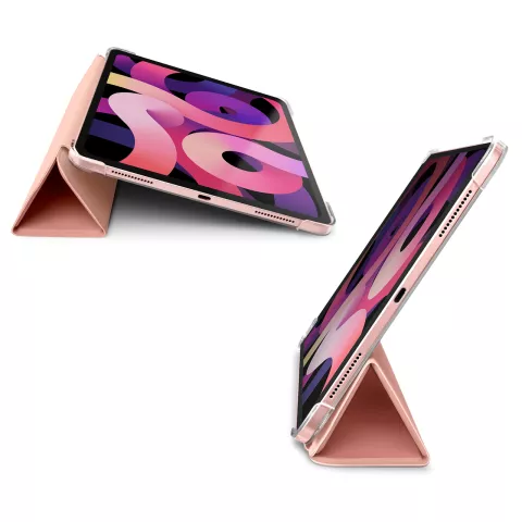 Laut Huex PU- und Kunstlederh&uuml;lle Kompatibel mit iPad Air 4 10.9 2020 &amp; iPad Air 5 2022 mit Stifthalter - Pink