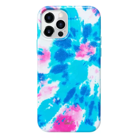 Laut Huex Tie Dye H&uuml;lle Kompatibel mit iPhone 12 und iPhone 12 Pro - blau