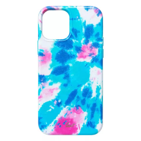 Laut Huex Tie Dye H&uuml;lle Kompatibel mit iPhone 12 und iPhone 12 Pro - blau