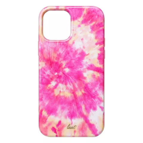 Laut Huex Tie Dye H&uuml;lle Kompatibel mit iPhone 12 und iPhone 12 Pro - Pink