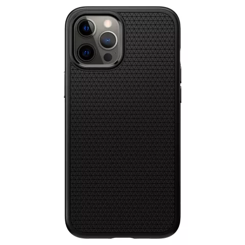 Spigen Liquid Air TPU Air Cushion H&uuml;lle f&uuml;r iPhone 12 und iPhone 12 Pro - Schwarz