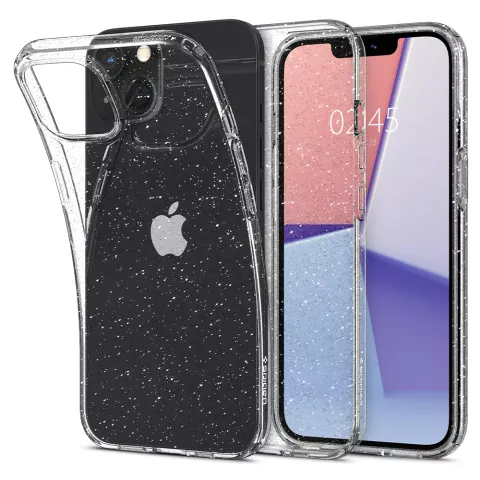 Spigen Liquid Crystal Glitter TPU Air Cushion H&uuml;lle f&uuml;r iPhone 13 - Transparent