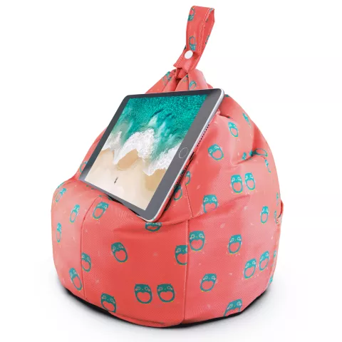 Planet Buddies Eule Tablet-Kissenst&auml;nder Sitzsack Kompatibel mit iPad-Halter - Pink