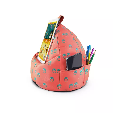 Planet Buddies Eule Tablet-Kissenst&auml;nder Sitzsack Kompatibel mit iPad-Halter - Pink