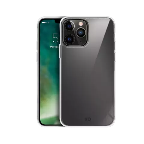 Xqisit Phantom Glass Anti Bac TPU und Hartglas H&uuml;lle Kompatibel mit iPhone 12 Pro Max - Transparent