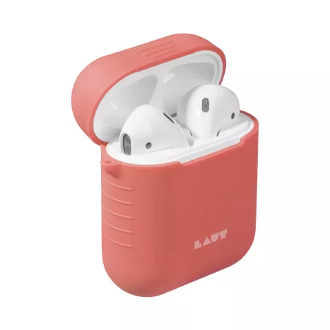 Laut POD Slim Silikon-PC- und Gummih&uuml;lle Kompatibel mit AirPods 1 und 2 - Pink