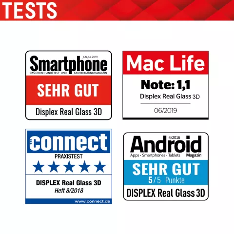 Displex Real Glass FC + Frame Displayschutzfolie Kompatibel mit iPhone 12 und iPhone 12 Pro - transparent