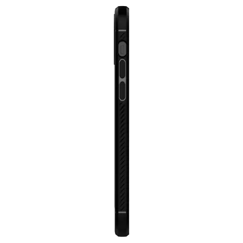 Spigen Rugged Armor TPU mit Air Cushion Carbonfaser-H&uuml;lle Kompatibel mit iPhone 12 und iPhone 12 Pro - Schwarz