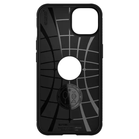 Spigen Rugged Armor TPU mit Air Cushion Carbonfaser-H&uuml;lle Kompatibel mit iPhone 13 - Schwarz
