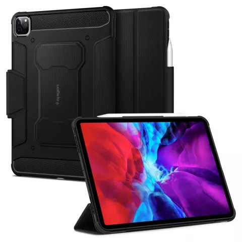 Spigen Rugged Armor Pro mit Air Cushion H&uuml;lle Kompatibel mit iPad Pro 11 (2018 2020 2021 2022) - Schwarz
