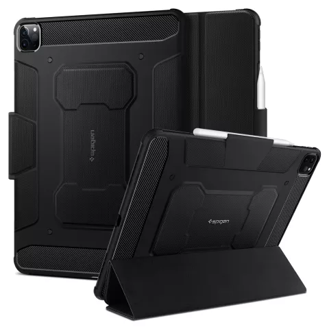 Spigen Rugged Armor Pro Air Cushion H&uuml;lle f&uuml;r iPad Pro 12.9 (2020) - Schwarz