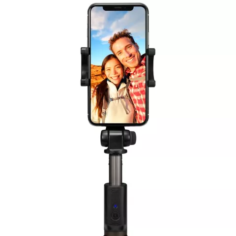 Spigen Selfie Stick Stativ Smartphone St&auml;nder Foto Fernbedienung - Schwarz