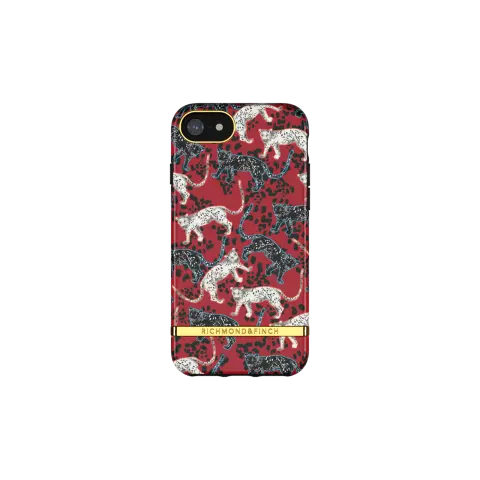 Richmond &amp; Finch Samba Red Leopard Leopard H&uuml;lle f&uuml;r iPhone 6 6s 7 8 und SE 2020 SE 2022 - Rot