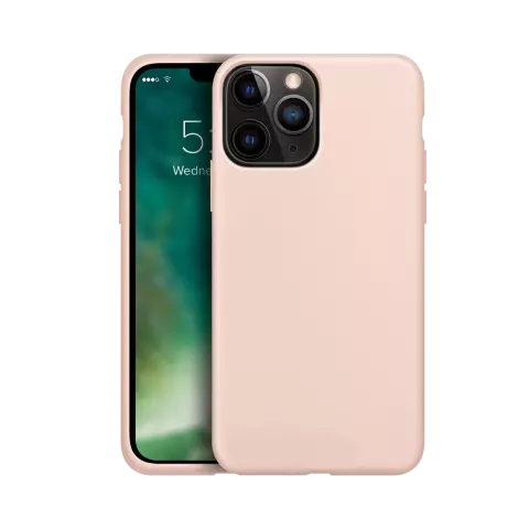 Xqisit Silikonh&uuml;lle Anti Bac PC- und Silikonh&uuml;lle Kompatibel mit iPhone 13 Pro - Rosa