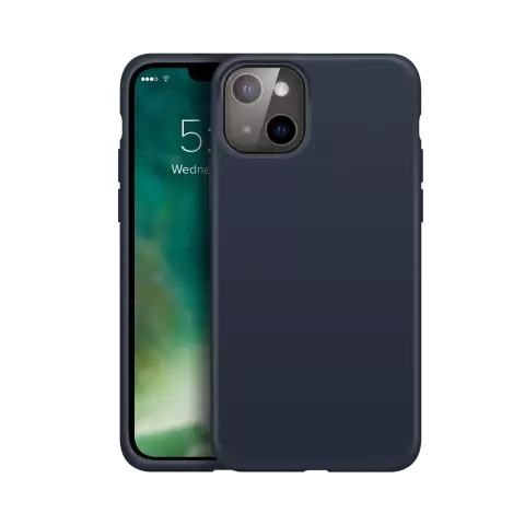 Xqisit Silikonh&uuml;lle Anti Bac PC und Silikonh&uuml;lle Kompatibel mit iPhone 13 - Blau