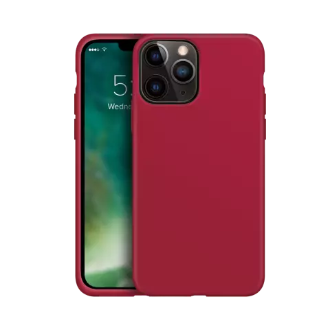 Xqisit Silikonh&uuml;lle Anti Bac PC und Silikonh&uuml;lle Kompatibel mit iPhone 13 Pro - Rot