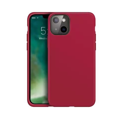 Xqisit Silikonh&uuml;lle Anti Bac PC und Silikonh&uuml;lle Kompatibel mit iPhone 13 - Rot