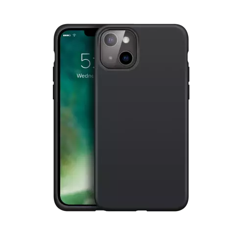 Xqisit Silikonh&uuml;lle Anti Bac PC und Silikonh&uuml;lle Kompatibel mit iPhone 13 mini - Schwarz