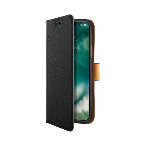 Xqisit Slim Wallet Selection Anti Bac Kunstleder- und TPU-H&uuml;lle Kompatibel mit iPhone 13 Pro Max - Schwarz