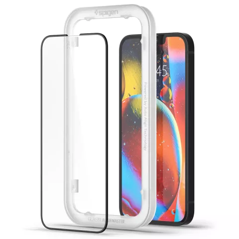 Spigen tR Align Master FC (2er-Pack) + Rahmen-Displayschutzfolie Kompatibel mit iPhone 13 und iPhone 13 Pro - Schwarz