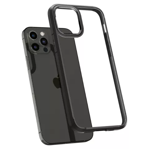 Spigen Ultra Hybrid PU und TPU Air Cushion H&uuml;lle Kompatibel mit iPhone 12 und iPhone 12 Pro - Schwarz
