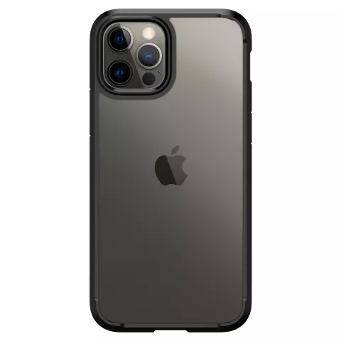 Spigen Ultra Hybrid PU und TPU Air Cushion H&uuml;lle Kompatibel mit iPhone 12 und iPhone 12 Pro - Schwarz