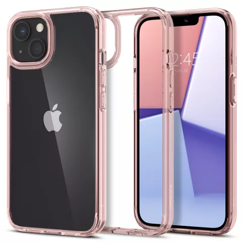 Spigen Ultra Hybrid PU und TPU Air Cushion H&uuml;lle Kompatibel mit iPhone 13 - Pink