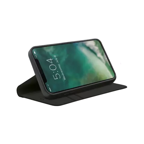 Xqisit Eco Wallet Selection Anti Bac biologisch abbaubare H&uuml;lle Kompatibel mit iPhone 12 mini - Schwarz