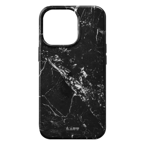 Laut Huex Elements Marmorh&uuml;lle Kompatibel mit iPhone 13 Pro Max - Schwarz