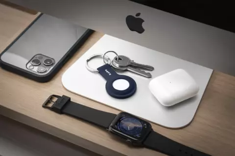 Laut Huex Silikonh&uuml;lle Kompatibel mit Apple AirTag - Blau
