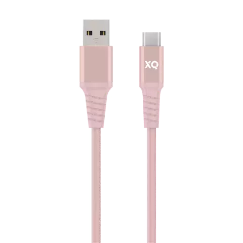 Xqisit Kabel Extra stark geflochten USB-C 3.0 auf USB-A 2 Meter - Pink