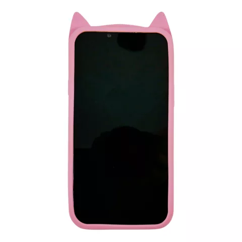 S&uuml;sse Katze Silikon S&uuml;sse Schnurrhaare und eine Katzennase H&uuml;lle f&uuml;r iPhone 13 Pro - Pink