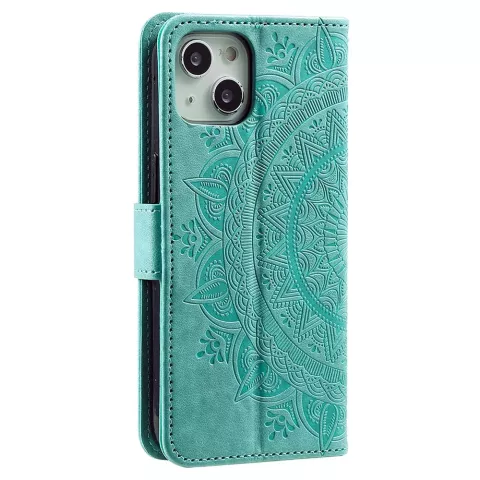 Mandala Wallet TPU-H&uuml;lle f&uuml;r iPhone 14 - gr&uuml;n