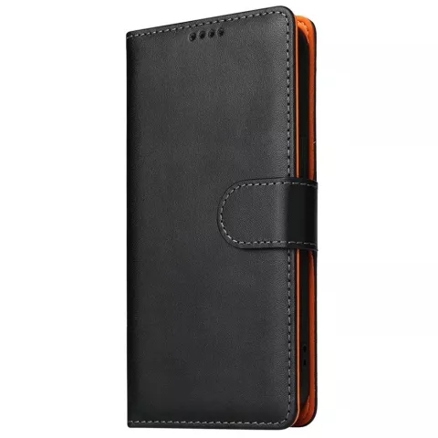 Bookcase Wallet Kunstlederh&uuml;lle f&uuml;r iPhone 14 - schwarz